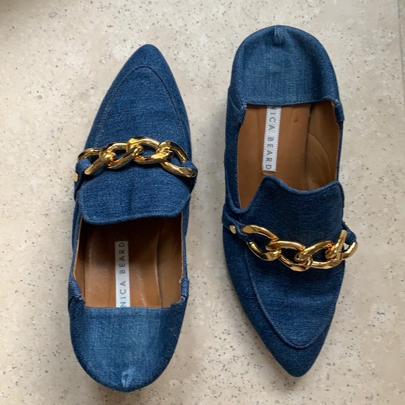Veronica Beard Jaxon Chambray StepOn Mule. 7.5 - Picture 1 of 8